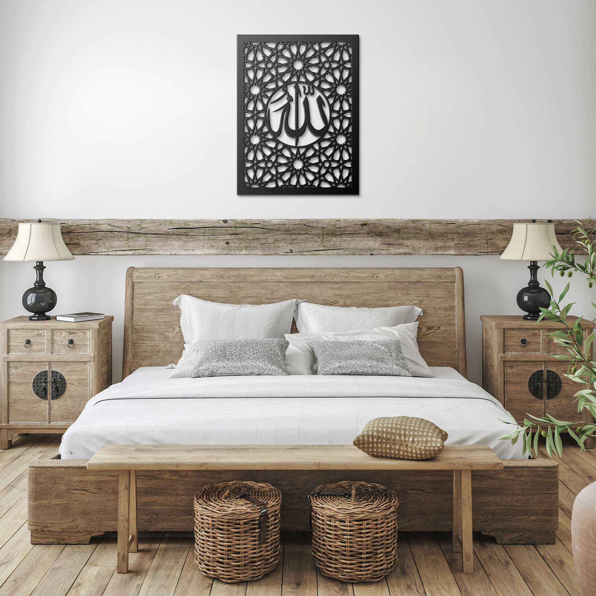 Divine_Name_Allah__Arabic_Panel_Black_Farmhouse_Bedroom_Mockup.png